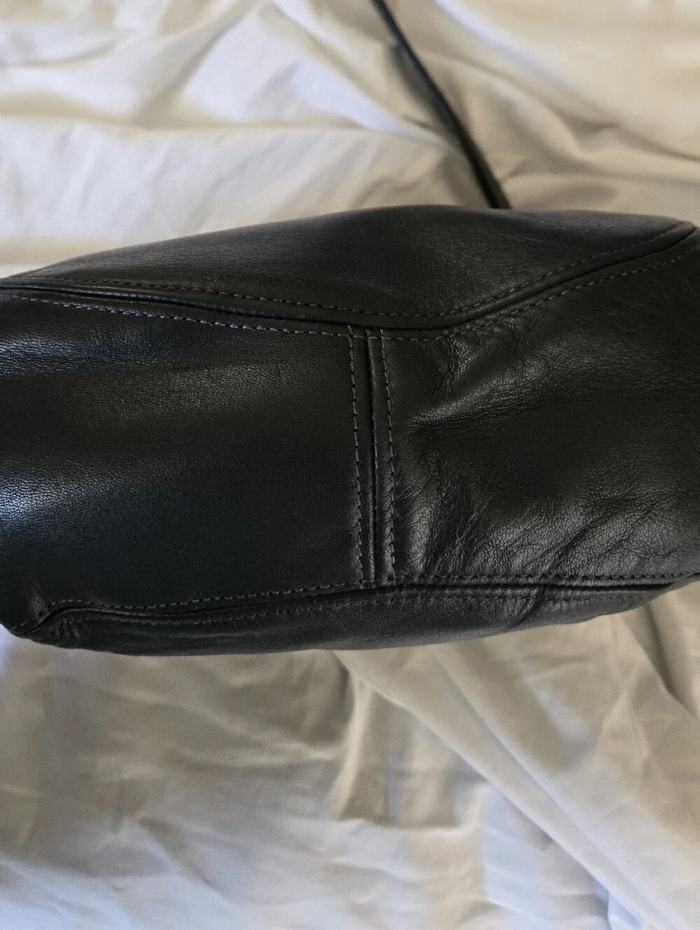 Coach Halsey 4121 Black Hobo Bag Purse Crossbody Vintage Leather Made In 1992